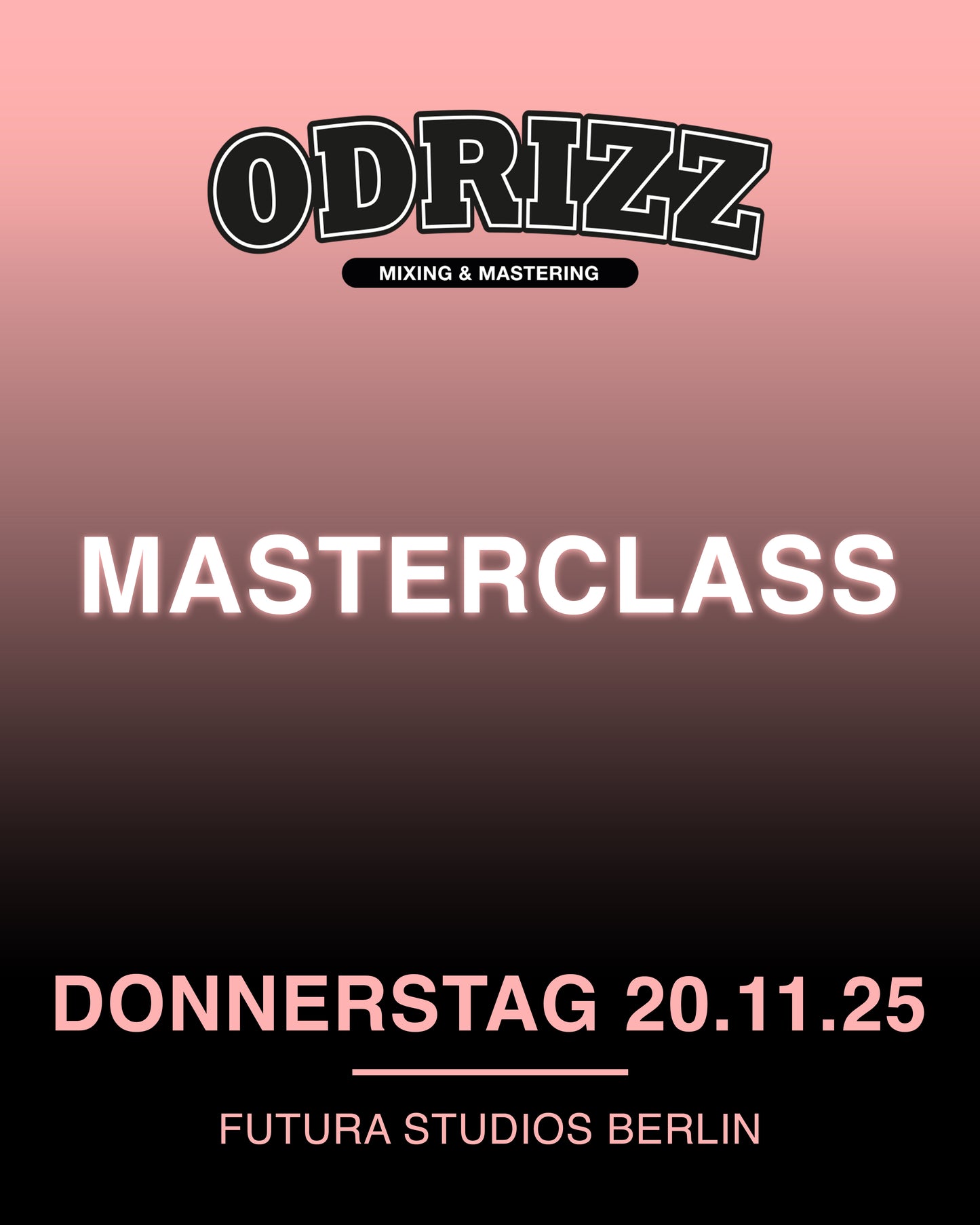 Odrizz Masterclass - DONNERSTAG 20.11.25